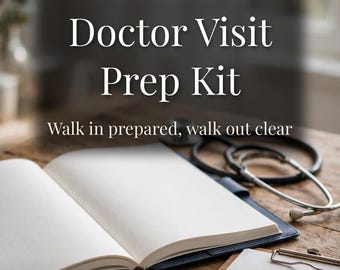 Doctor Visit Prep Printable, Medical Binder Organizer, Appointment Planner, Patient Health Tracker