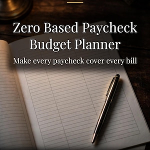 Zero-Based Paycheck Budget Planner, Biweekly Budget Sheet (Digital Download) image 1