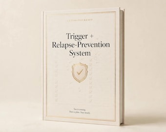 Trigger Relapse Prevention Plan Printable, Sobriety Safety Planner, Craving Tracker, Recovery Journal