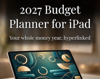 Hiperlinkowany planer budżetu na rok 2027 na iPada, szablon GoodNotes (do pobrania w wersji cyfrowej)