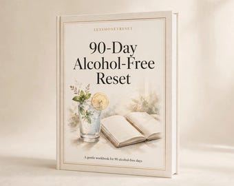 90 Day Alcohol Free Tracker Printable, Sober Journal, Sobriety Planner, Quit Drinking Workbook