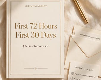 Job Loss Recovery Planner, Layoff Checklist, Severance Decoder, Job Search Binder (Digital Download)