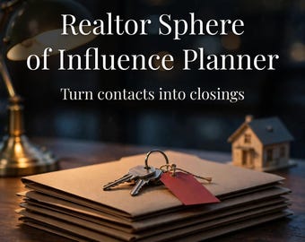 Real Estate Agent SOI Planner | Referral & Home Anniversary Tracker (Printable)