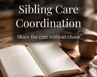 Caregiver Planner Printable, Sibling Care Coordination System, Shared Expense Ledger and Family Meeting Organizer