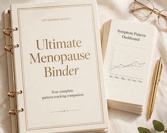 Menopause Planner Printable, Menopause Journal, Symptom Tracker, HRT Tracker, Hot Flash Log, Digital PDF
