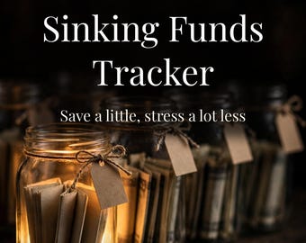 Sinking Funds Tracker Printable, Budget Binder Insert, Emergency Fund Planner (Digital Download)