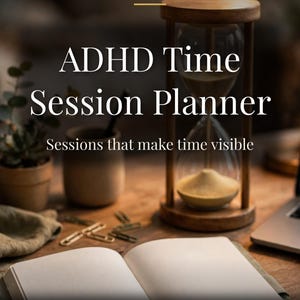Agenda per sessioni di gestione del tempo in caso di ADHD, sistema di raddoppio del corpo, timer per la concentrazione (53 pagine)