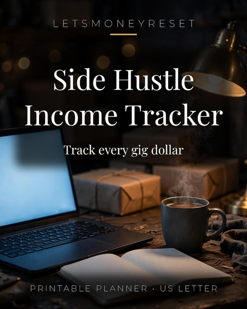 Side Hustle Income Tracker, Gig Profit & Loss, 1099 Tax Planner (PDF) image 1