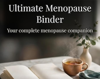 Planer menopauzy do druku, dziennik menopauzy, śledzenie objawów, śledzenie HRT, dziennik uderzeń gorąca, cyfrowy plik PDF