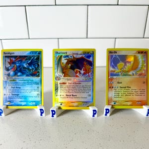 Charizard Ho-oh Feraligatr Base Set 2 Set of 3 Holographic Pokémon Proxy Cards