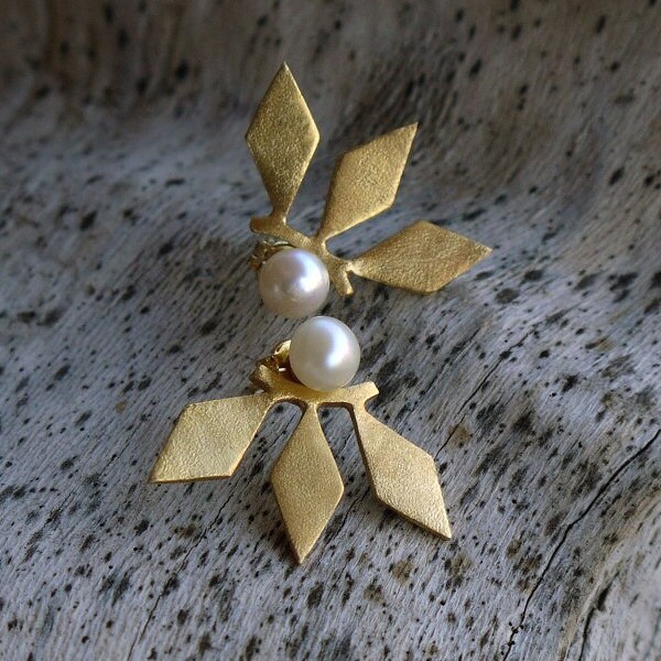 Ear jacket earrings silver earring jackets gold ear jackets Etsy