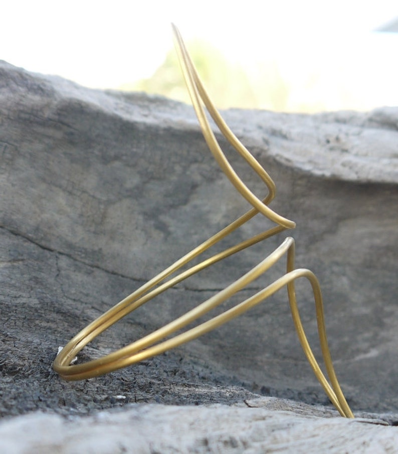 Gold Cuff Bracelet 24k Gold Plated Brass Cuff Bracelet Etsy