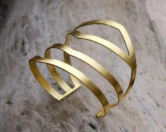 Gold cuff bracelet, brass cuff bracelet, wide cuff, large cuff, gold bracelet, brass bracelet, gold plated cuff, statement cuff