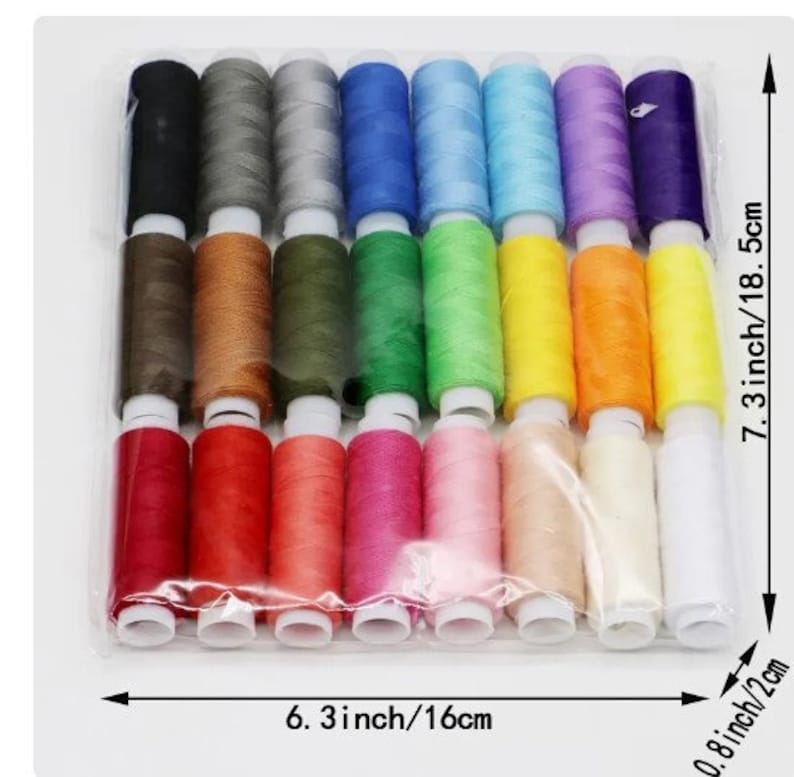 24 Colors Machine, Embroidery Sewing Threads, Hand Sewing Thread - Etsy