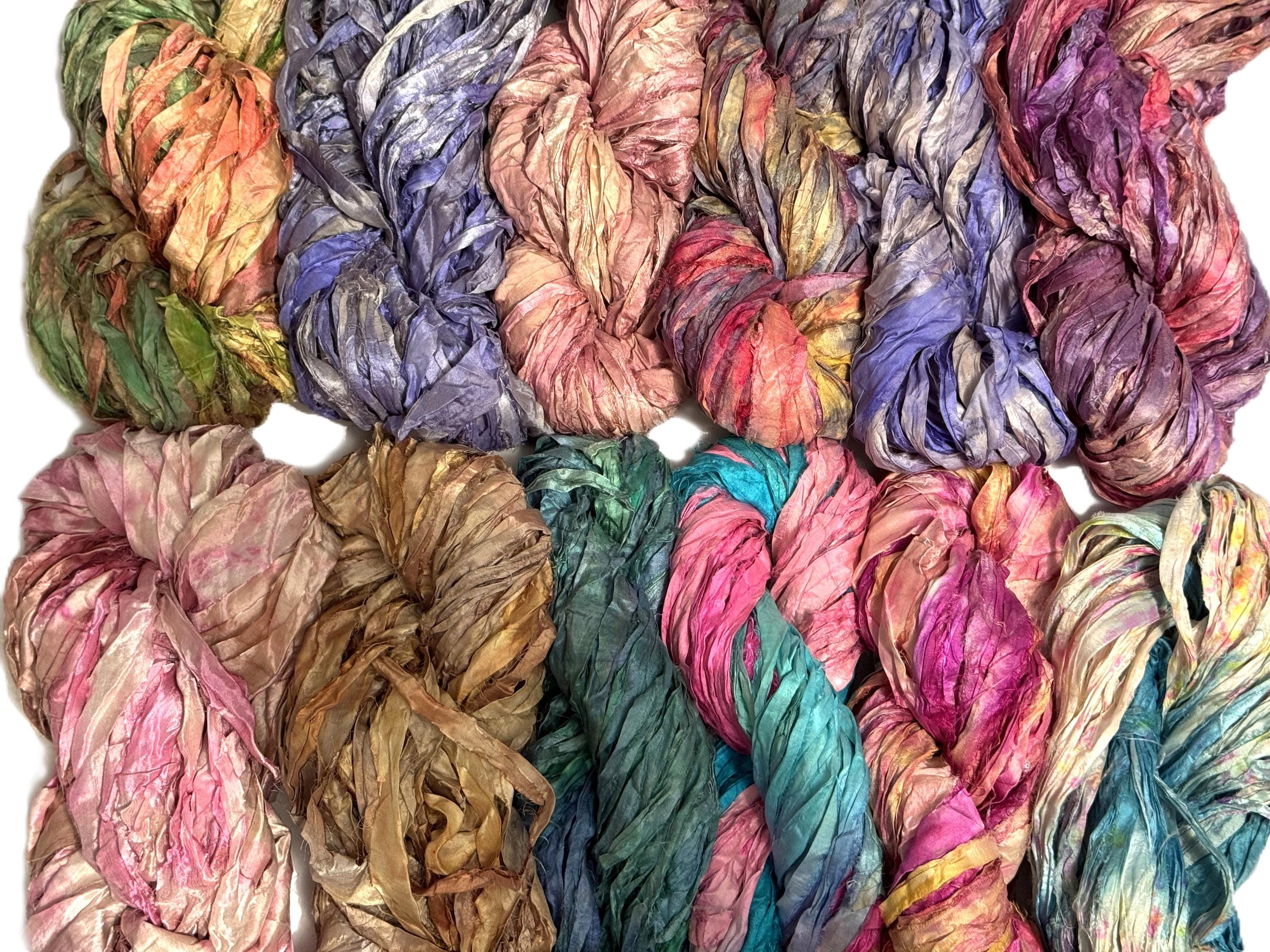 NEW! Recycled Sari BOHO Silk Ribbon 15 new colors