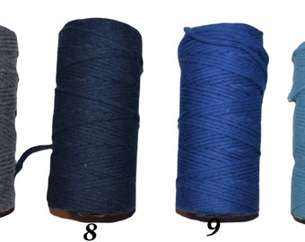 3mm Cotton Macrame Cord: 328 ft Twisted 2-Strand Rope