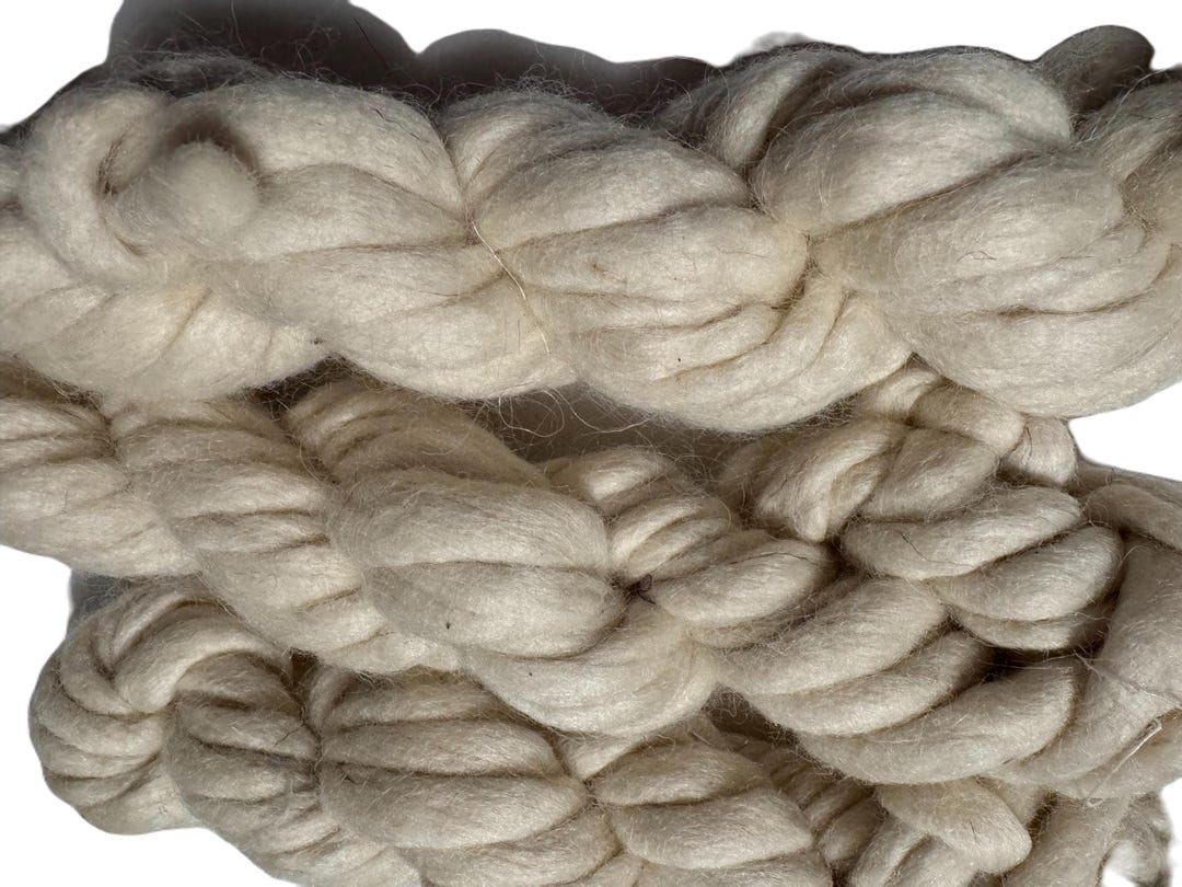 100-gram Super Bulky Wool Rope BOHO White - Etsy