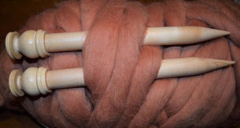 Giant Knitting Needles 25 mm Wooden Size 50