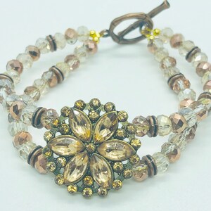 0119 Silver plated and Austrian crystal bracelet
