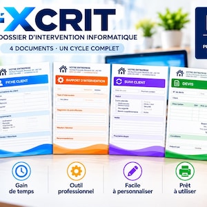 Customizable IT support request form | 4 PDF forms | Repair and technical support | XCRIT