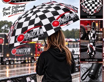 Dozer Racing Checkered Umbrella