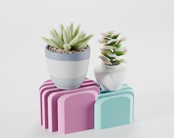 Minimalist Interlocking Plant Pot Risers