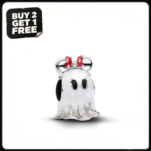 S925 sterlingsilver passar till Pandora armband Minnie Mouse Cuty Ghost Glow in the Dark berlock