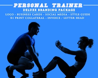 Deluxe Personal Trainer Branding Package,Personal Training Logo, Personal Trainer, Business Cards, Branding Kit, Marketing Kit