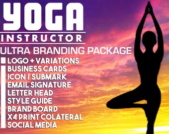 YOGA Instructor, YOGA Teacher, Branding Package, Marketing Package, Business Cards, Branding Kit, Marketing Kit, Brand Package