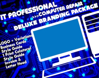 IT Professional, Computer Repair, Branding Package, Marketing Package, Business Cards, Branding Kit, Marketing Kit, Brand Package