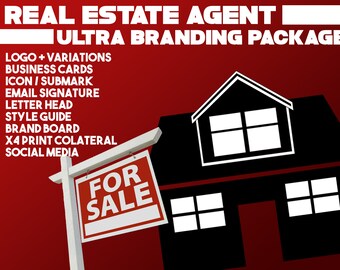 Real Estate Agent Broker, Branding Package, Marketing Package, Business Cards, Branding Kit, Marketing Kit, Brand Package