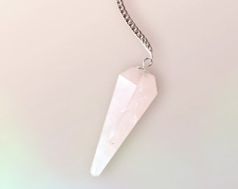 Pendule en cristal de quartz rose - Série Zodiac