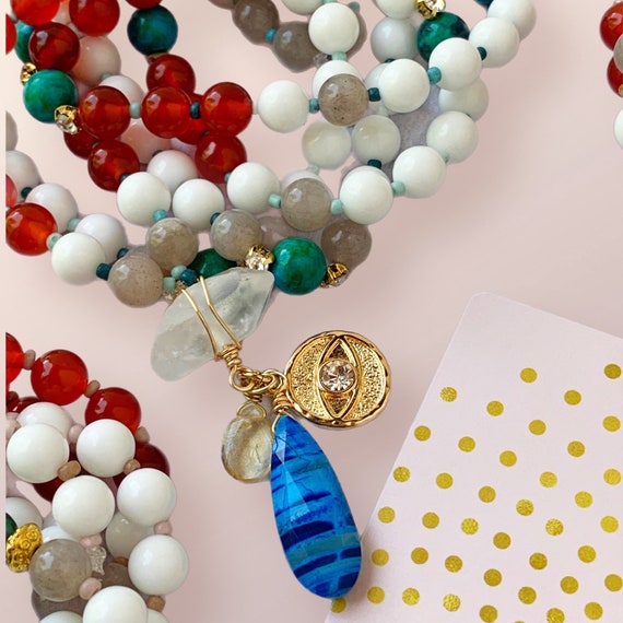 Lion's Gate Mala Bead Necklace - Limited Release Red Full Moon