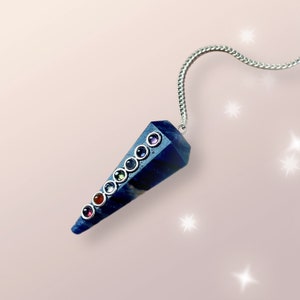 Inner Wisdom Crystal Pendulum - Lapis Lazuli Crystal Pendulum- Limited Release Hunter&#39;s Moon 2023