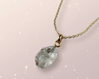 Eenvoudige Herkimer diamanten halsketting - bescherming ketting - minimalistische sieraden