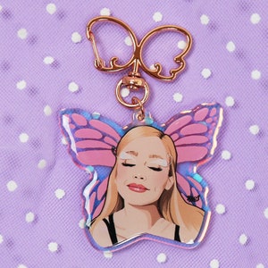 Ari Inspired Keychain - Ari Keychain - Butterfly Holographic Keychain - Mademoiselle Stef Keychains - Holographic Keychains - Ari