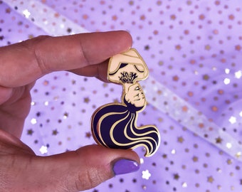 Ari Inspired Pin - Ari Enamel Pin - Thank U Next Enamel Pin - Mademoiselle Stef Enamel Pins - Cute Pins - Ari