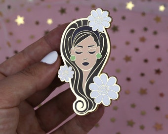 Ari Inspired Pin - Positions Enamel Pin - Ari Enamel Pin - Mademoiselle Stef Enamel Pins - Cute Pins - Flowers