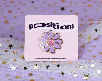 Ari Inspired Pin - Ari Enamel Pin - Positions Enamel Pin - Mademoiselle Stef Enamel Pins - Cute Pins - Flower Pin