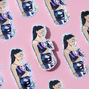 Ari Inspired Waterproof Holographic Sticker - Glitter Holographic Ari Stickers - Ari Waterbottle Stickers