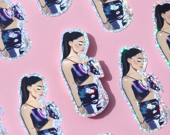 Ari Inspired Waterproof Holographic Sticker - Glitter Holographic Ari Stickers - Ari Waterbottle Stickers