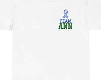 T-shirt de soutien à l'équipe Ann contre le cancer du poumon : Ayez foi, respirez l'espoir (coton épais)
