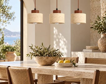 Stone Pendant Light Kitchen Island Modern Pendant Minimalist Lighting Bedside Pendant Hanging Lamp Ceiling Fixture Contemporary Design Small