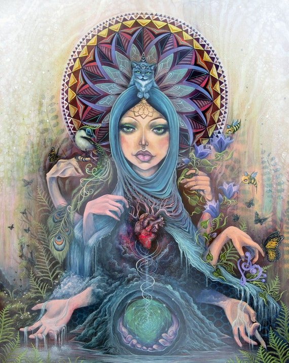 PAPER PRINT earth Mother by Phresha Gaia Mother Earth Goddess, Spiritual  Visionary Artwork, Fine Art Print in Different Sizes - Etsy