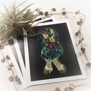 PAPER PRINT &quot;Lightworker&quot; by Phresha - fine art print in a variety of sizes, inspiring artwork, magical realism, tattooed hands, butterflies