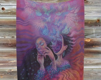 TAPESTRY "Momentary Metamorphosis" by Phresha - 3 different sizes, made in Canada, psychedelic art, gaia goddess energy