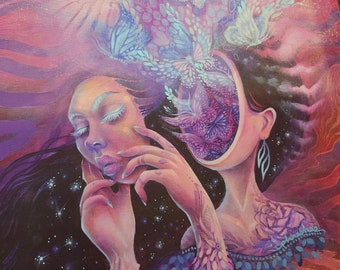 SPECIAL EDITION GICLEE “Momentary Metamorphosis” Hand Detailed & Framed by Phresha
