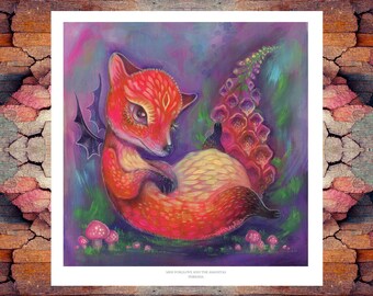 PAPER PRINT "Miss Foxglove and the Amanitas" by Phresha