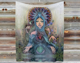 TAPESTRY "Earth Mother" by Phresha - 3 different sizes, made in Canada, gaia, spiritual decor, zen aesthetic, goddess energy