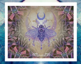 PAPER PRINT "Cosmic Pollinator Moon Activation" by Phresha - different size options